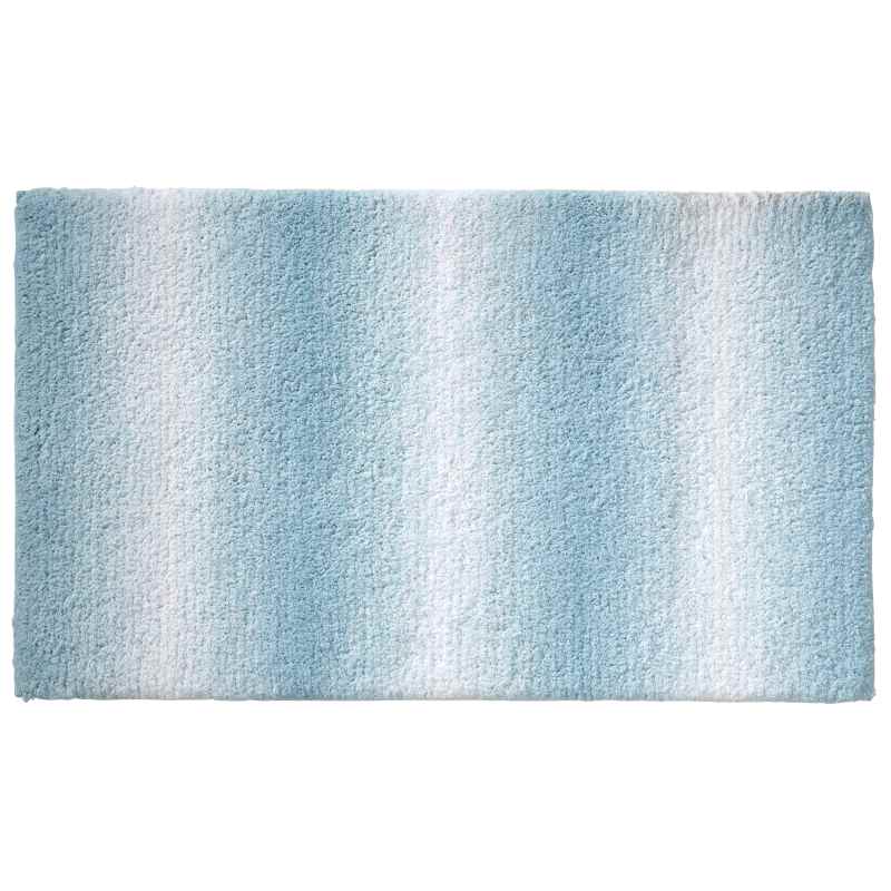Alfombra de baño Ombre 80x50 cm poliéster azul