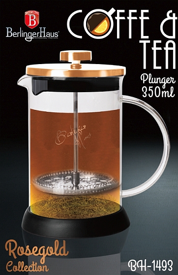 Konvička na čaj a kávu French Press 350 ml Rosegold collection