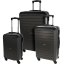 Set de valize de călătorie din plastic 3 buc 50 / 60 / 70 cm antracit