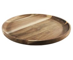 Servírovací tác z akátového dřeva kulatý 29 x 2 cm Servírovací tác z akátového dřeva kulatý 29 x 2 cm