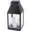 Čierny lampáš s 3 LED sviečkami 35 cm Čierny lampáš s 3 LED sviečkami 35 cm