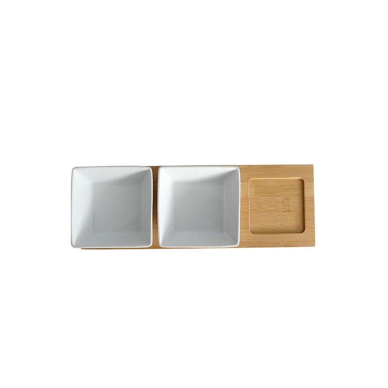 Boluri de servit PHILIPA 4pcs porțelan/bamboo
