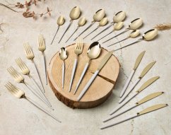 Set de tacâmuri din oțel inoxidabil lustruit din 24 de piese Sahara Collection