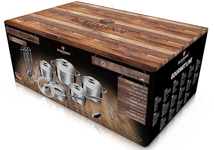 Súprava riadu nerez 17 ks Jumbo Gourmet Line