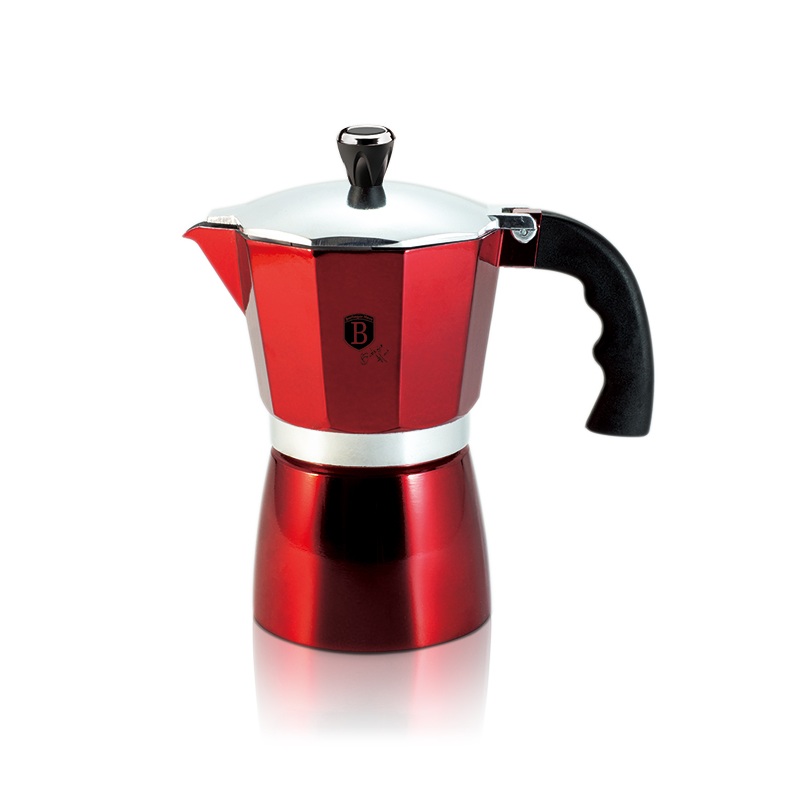 Konvice na espresso 6 šálků Burgundy Metallic Line