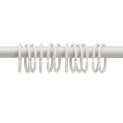 Anillas para cortinas de ducha Ciclo plástico blanco 12 piezas