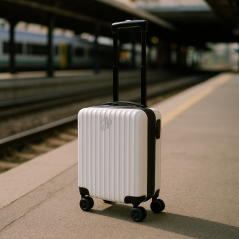 Cestovný kufor 29 litrov biely