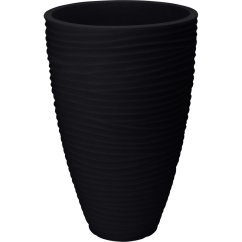 Květináč venkovní žebrovaný 40 cm antracit