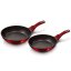Sada pánví s mramorovým povrchem 2 ks Burgundy Metallic Line