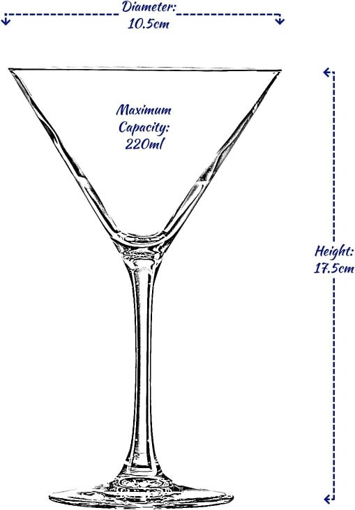 Sklenice na koktejly 220 ml sada 4 ks