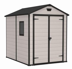 Cabana de grădină Keter MANOR 6 x 8 DD, bej, cu pardoseală