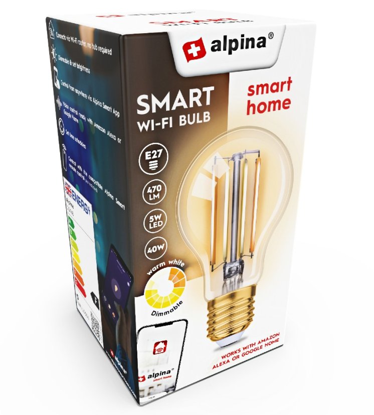 Bec inteligent LED WIFI alb reglabil E27 470LM