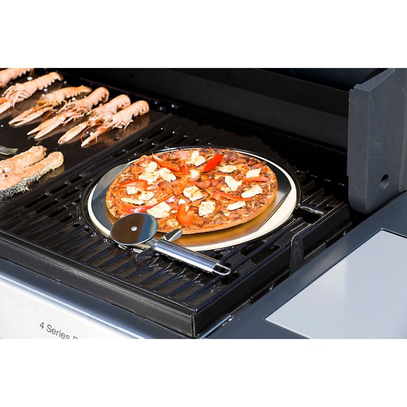 Grilovací keramický kameň s nerezovým plátom CULINARY MODULAR PIZZA STONE