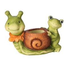 Kvetináč keramický žaba, slimák