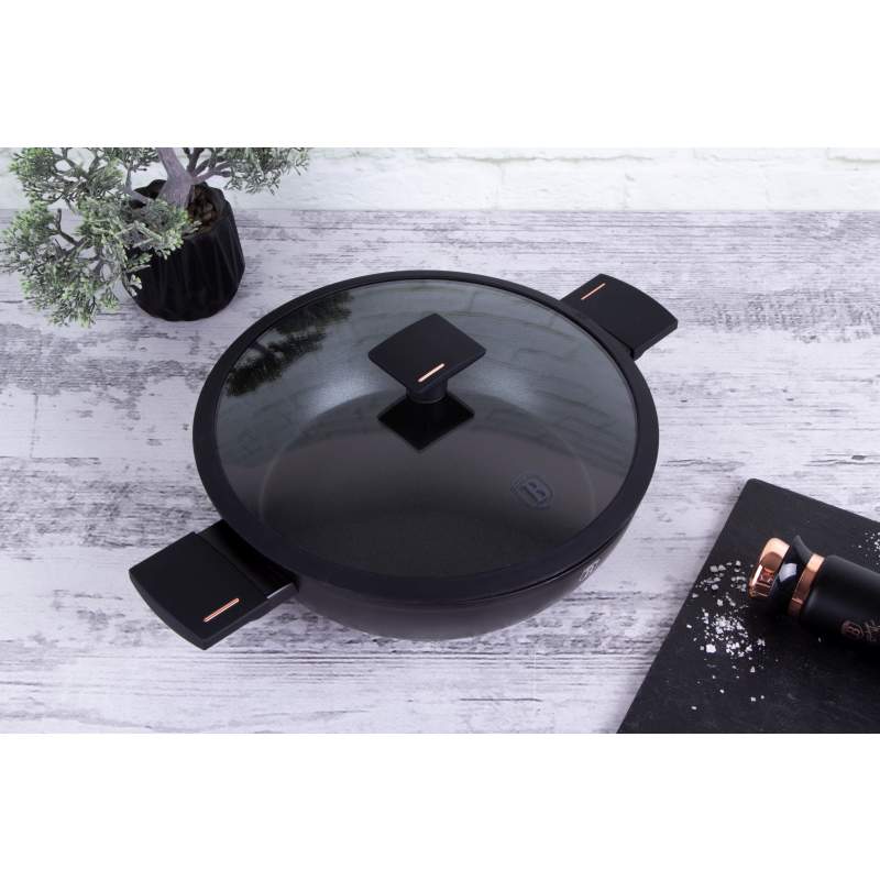 Pánev hluboká s poklicí s titanovým povrchem 28 cm Monaco Collection