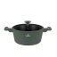Kastrol s titanovým povrchem a poklicí 28 cm Matte Green Collection