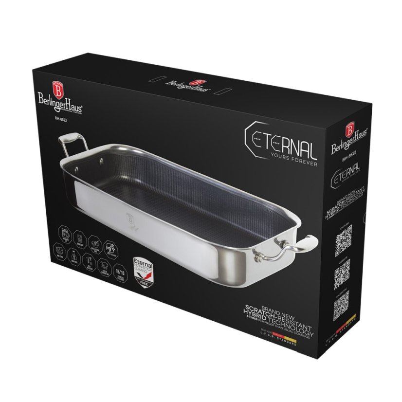 Tavă de copt din oțel inoxidabil cu suprafață antiaderentă 35x26 cm Eternal Collection