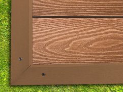 Bandă de capăt G21 Lemn deschis 4,5 x 4,5 x 300 cm, mat. WPC