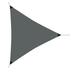 Folie de umbrire triunghi 3,6 x 3,6 x 3,6 m gri închis