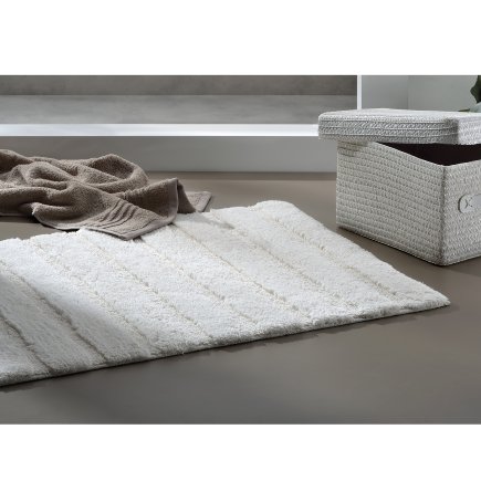 Alfombra de baño Megan 100% algodón verde musgo 65,0x55,0x1,6cm