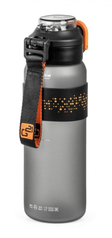 G21 fľaša na pitie 1000 ml 2v1, sivá mrazená