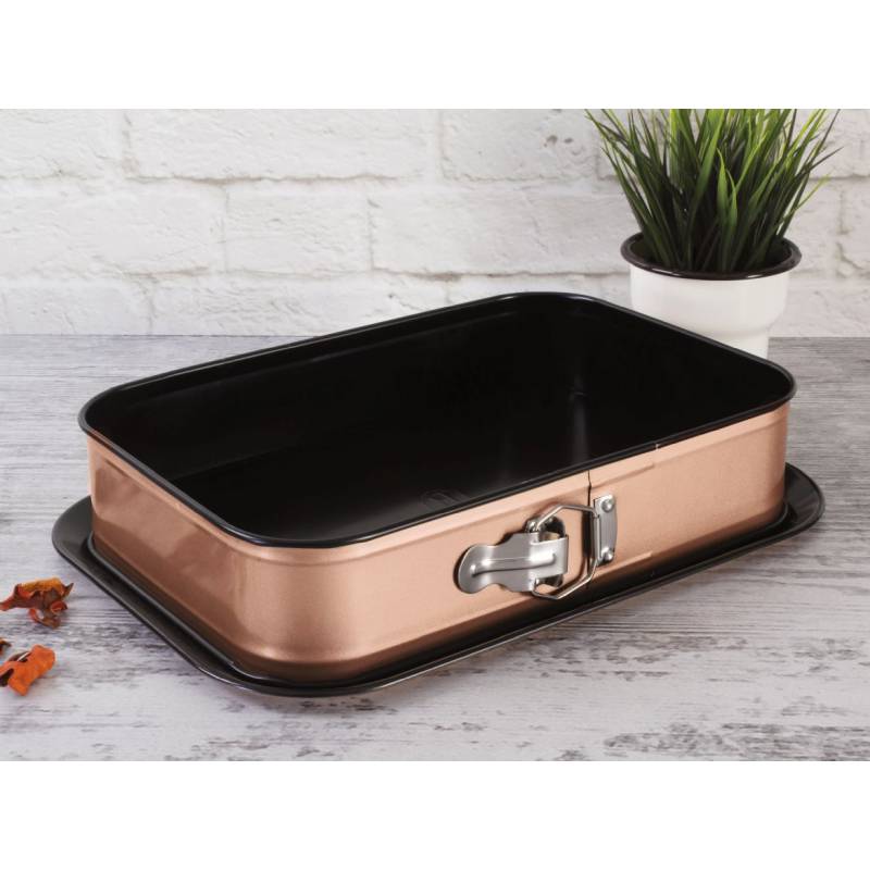 Forma s nepriľnavým povrchom 2v1 Rosegold Metallic Line 39x27x7, 5cm
