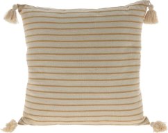 Almohada decorativa con borlas de algodón 45 x 45 cm OESTE