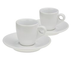 Hrnek na espresso s podšálkem sada 4 ks MATTIA bílá Hrnek na espresso s podšálkem sada 4 ks MATTIA bílá