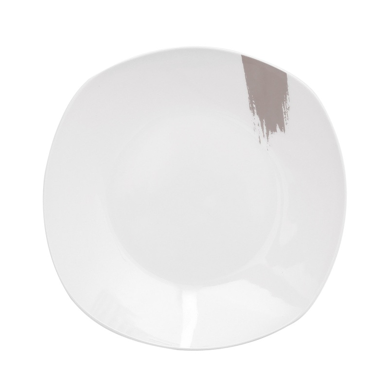 Jídelní sada talířů 18 ks Taupe Collection bílá-šedá