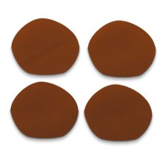 Podtácky Stone PU kůže hnědá 4 kusy 12,0x10,0x0,2cm