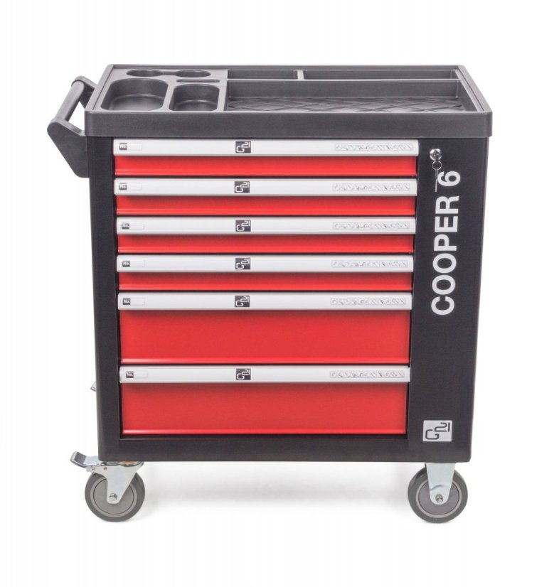 Dielenský vozík G21 Cooper 6, čierny