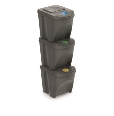 Odpadkový kôš Prosperplast SORTIBOX 3 x 25 l sivý