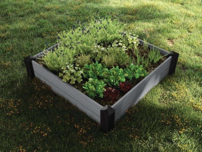 Vyvýšený záhon Keter Vista Modular Garden Bed sivý