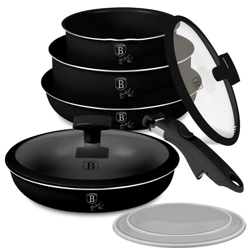 Sada nádobí s titanovým povrchem 9 ks Matte Black Collection