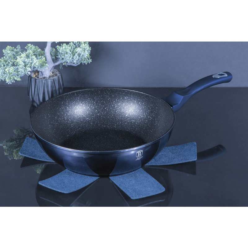 Pánev WOK s mramorovým povrchem 30 cm Aquamarine Metallic Line