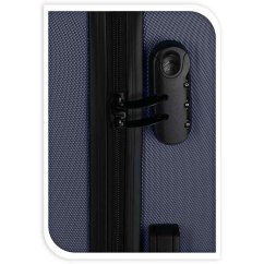 Set de valize de călătorie din plastic, 3 buc., 50 / 60 / 70 cm, albastru închis