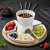 Fondue čokoládové porcelán-dřevo sada 11 ks