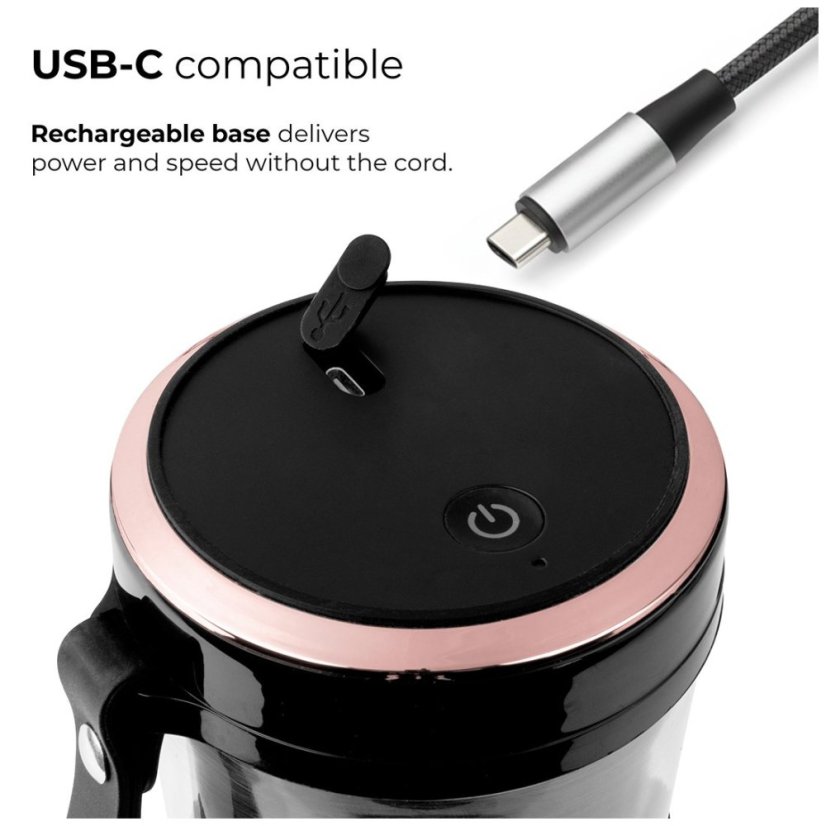 Přenosný smoothie mixér USB-C Black Rose Collection