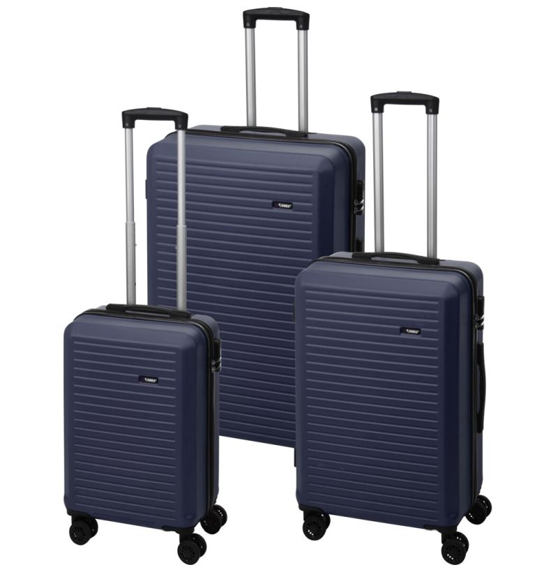 Cestovní kufr na kolečkách sada 3 ks 50/60/70cm modrá Cestovní kufr na kolečkách sada 3 ks 50/60/70cm modrá
