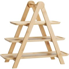 Etažér servírovací 3 patra dřevěný 