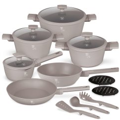 Sada nádobí s titanovým povrchem 15 ks Taupe Collection Sada nádobí s titanovým povrchem 15 ks Taupe Collection