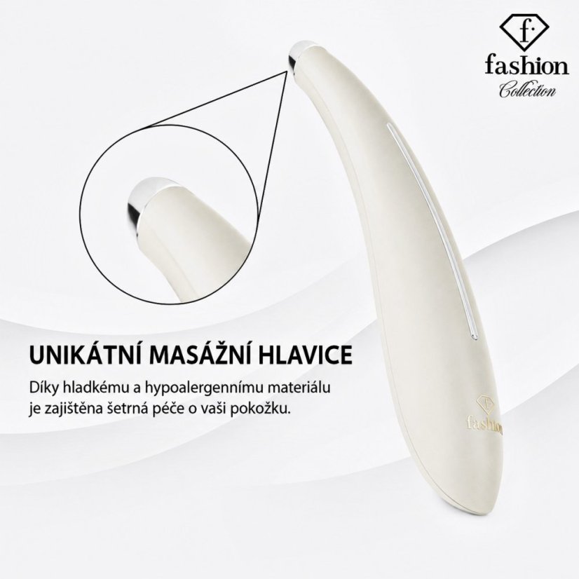 Aparato de masaje para los ojos, el contorno de los ojos y las sienes Cream Gold Collection