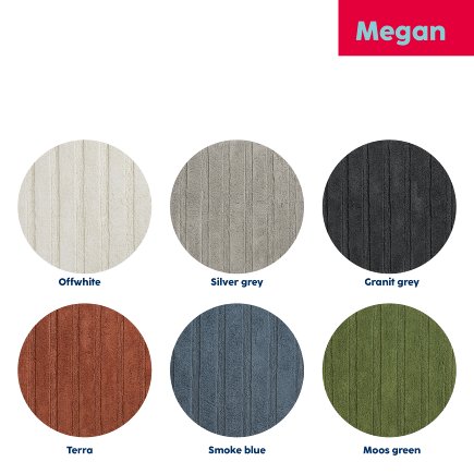 Kúpeľňová predložka Megan 100% bavlna machovo zelená 120,0x70,0x1,6cm