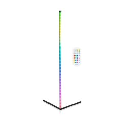 Lampă LED de colț, cu picior, RGBW, cu senzor muzical, 140 cm