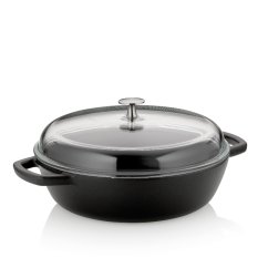 Hluboká pánev litinová CALIDO 28 cm 3,8l černá