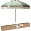 Dřevěný slunečník 180 cm zelená