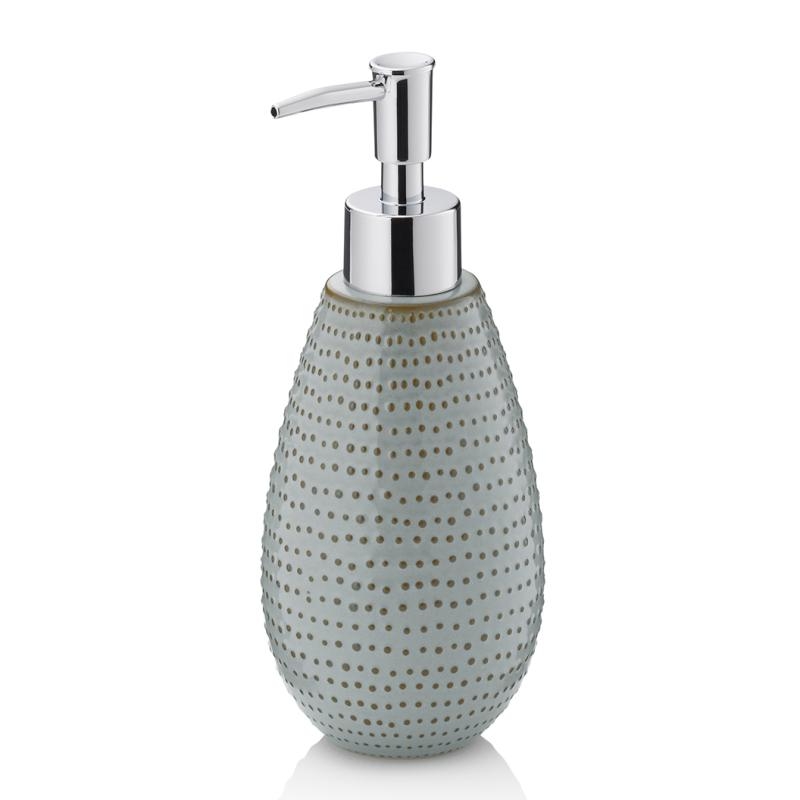 Dávkovač mýdla Dots keramika šedohnědá 350 ml
