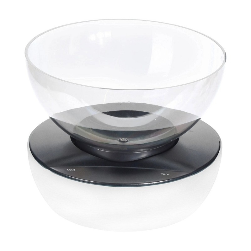 Balanza de cocina con bol digital 5 kg / 1,3 l blanca