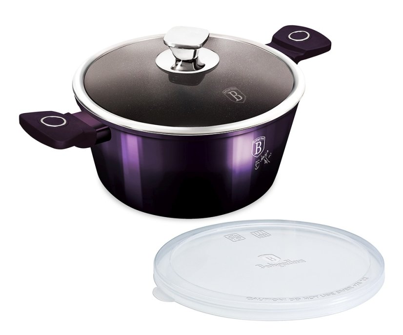 Kastrol s poklicí s titanovým povrchem 28 cm Purple Eclipse Collection