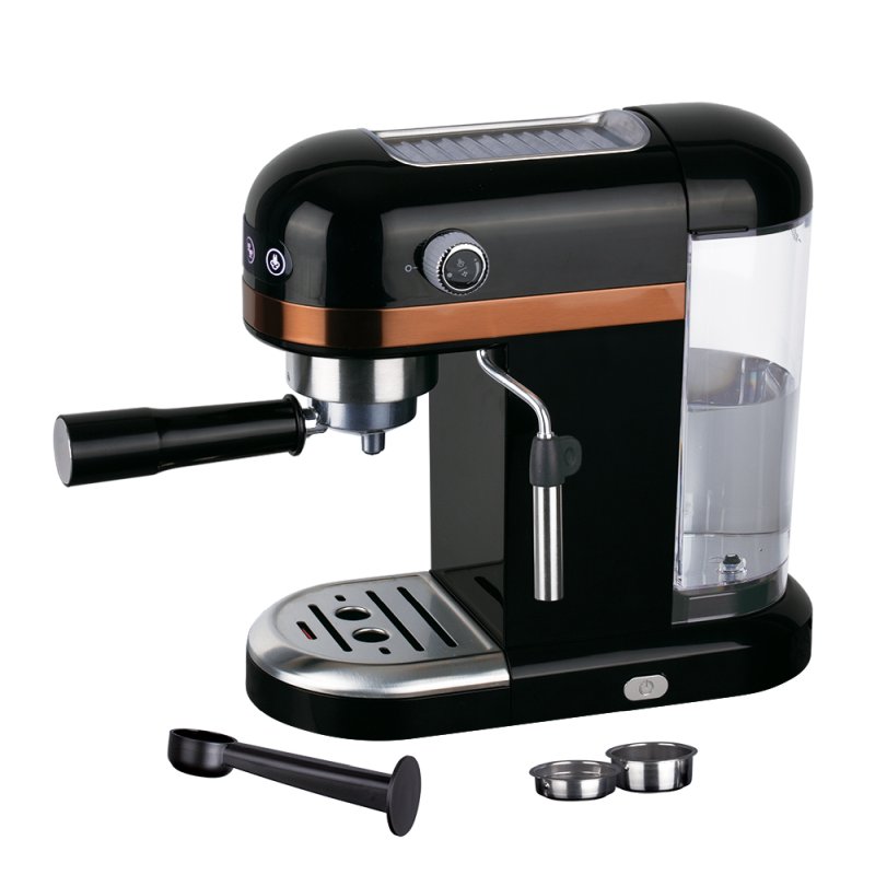 Aparat de cafea espresso cu pârghie cu afișaj LED Colecția Black Rose